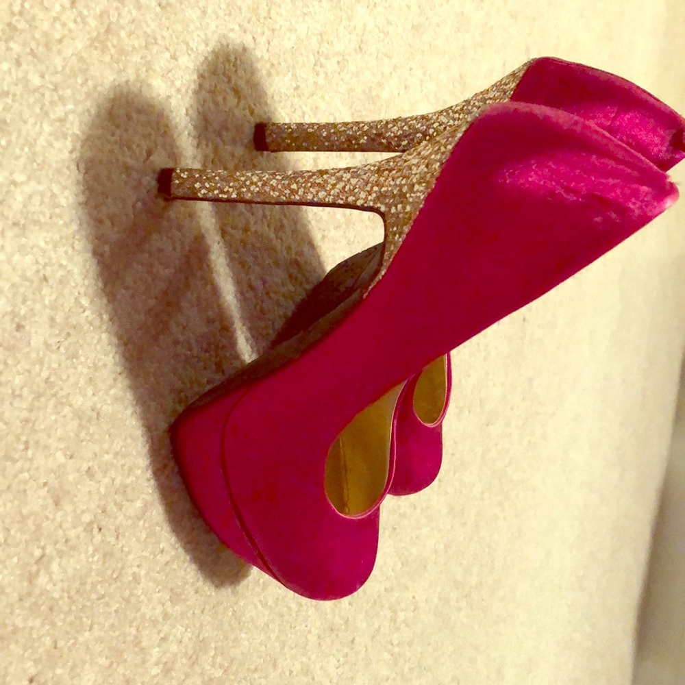 High heeled shoes